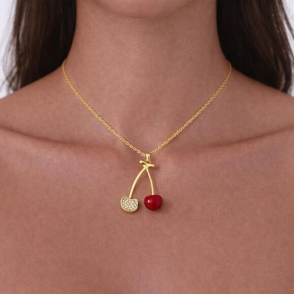 Rooj Jewelry - cherry pendant necklace D37